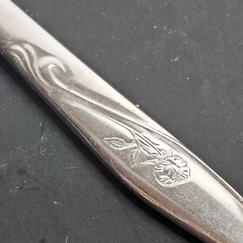 Utica UTI-1 Rose Scroll Cut Co Stainless Flatware Set of 10 Asst Forks Knives